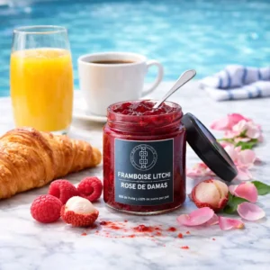 Confiture Framboise, Litchi, Rose de Damas