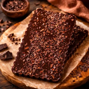 Tablette aux eclats de Feves de cacao